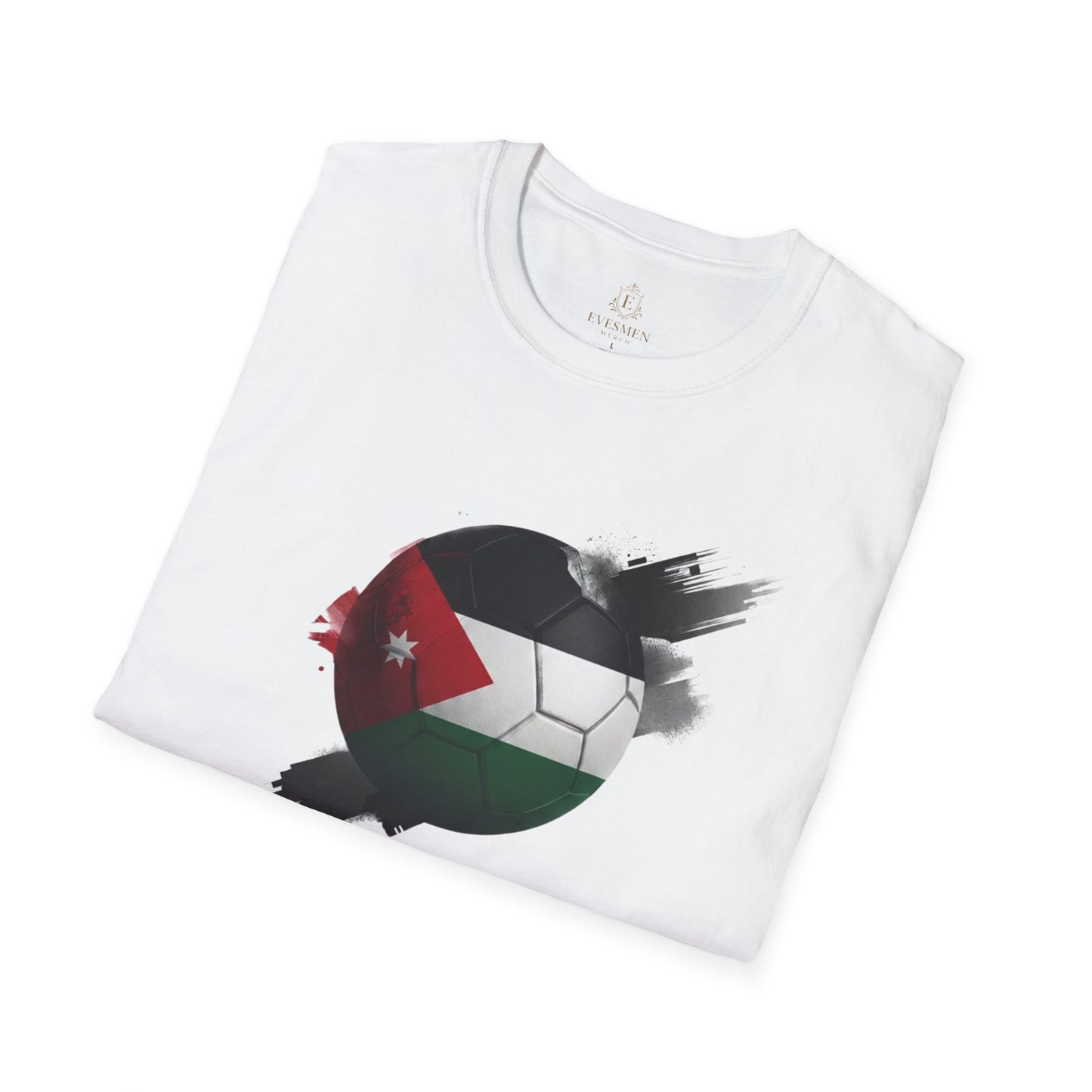 Jordan Football Flag Graphic T-Shirt Abstract Al-Nashama Soccer Tee