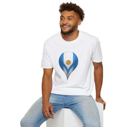 Argentina Football Flag Droplet T-Shirt – Argentine Soccer Fan Tee