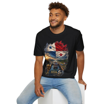 Panama Football Flag Canal Graphic T-Shirt Los Canaleros Soccer Tee