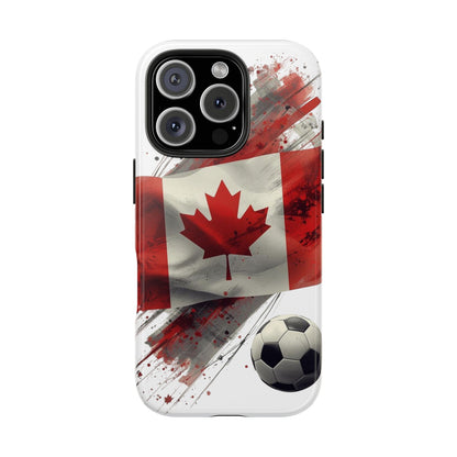 Canadian Flag with Soccer Ball Phone Protective Case Cover