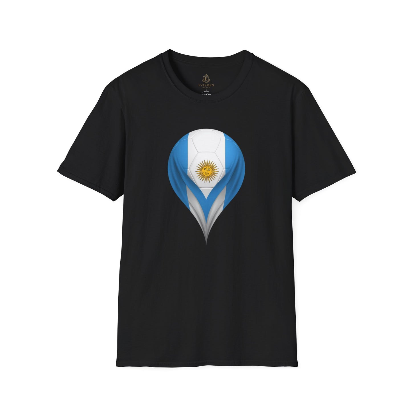 Argentina Football Flag Droplet T-Shirt – Argentine Soccer Fan Tee