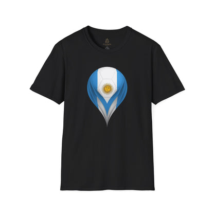 Argentina Football Flag Droplet T-Shirt – Argentine Soccer Fan Tee