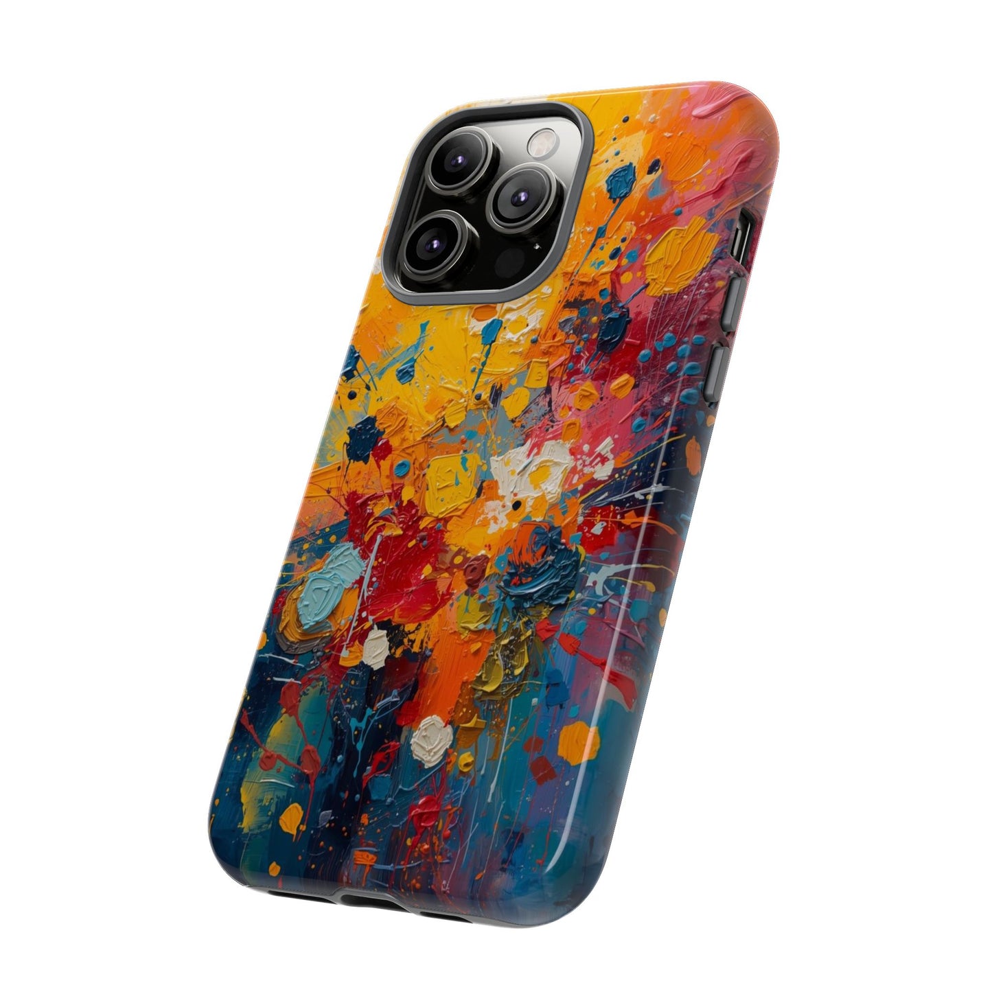 Abstract Color Splash Phone Case — Vibrant Paint Splatter Protective Cover