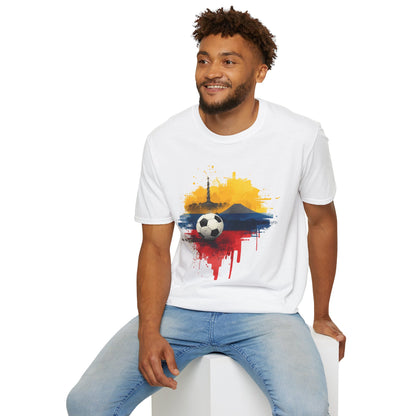 Ecuador Football Pride T-Shirt Quito’s Monument Chimborazo Art Tee