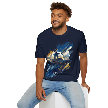 Uruguay Skyline Football T-Shirt — Abstract Football Design Tee