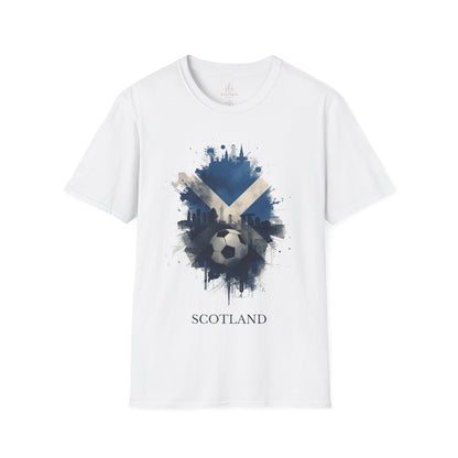 Scotland Football Flag Abstract Saltire Tee Tartan Army Soccer T-Shirt