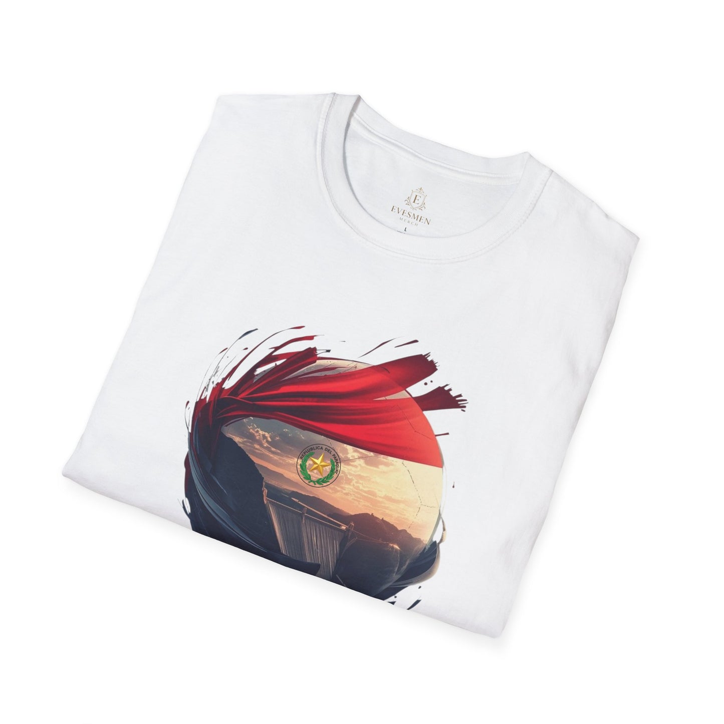 Paraguay Football Flag Graphic T-Shirt La Albirroja Soccer Crest Tee