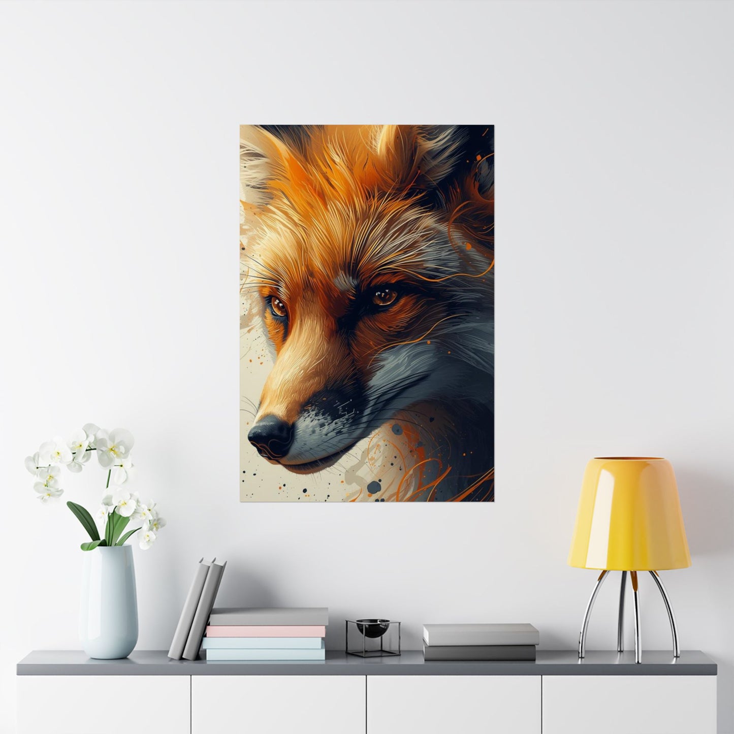 Fox Art Poster — Matte Vertical Wildlife Print