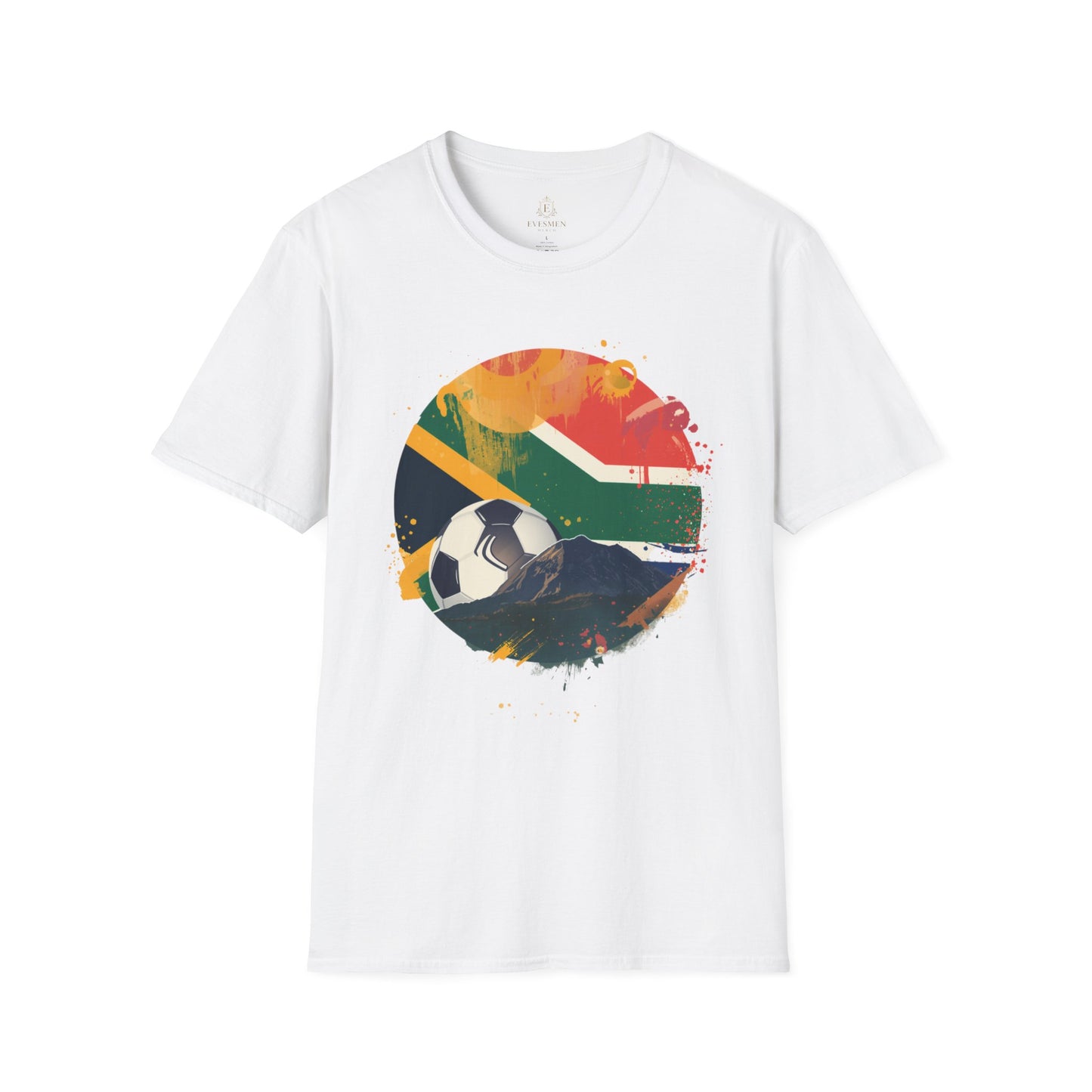South Africa Flag Soccer T‑Shirt — Retro Football Pride Tee