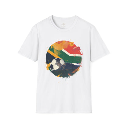 South Africa Flag Soccer T‑Shirt — Retro Football Pride Tee