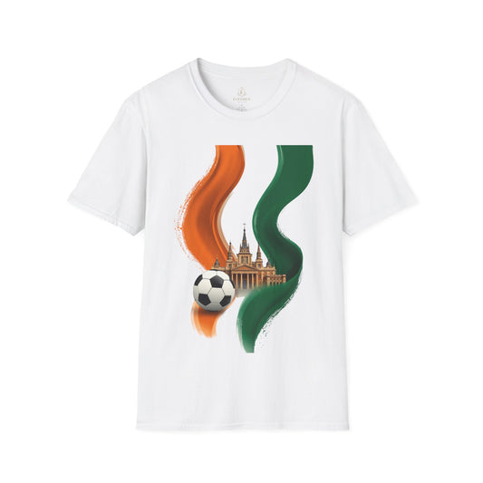 Ivory Coast Flag Football Pride T-shirt St. Paul's Cathedral Abidjan Graphic Tee