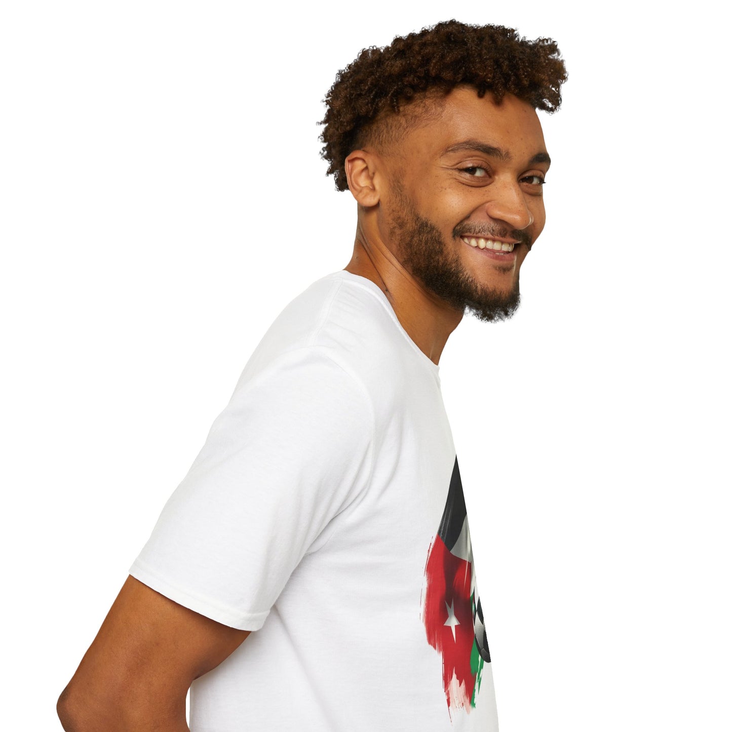 Jordan Football Flag Brushstroke T-Shirt Abstract Chivalrous Falcons Tee