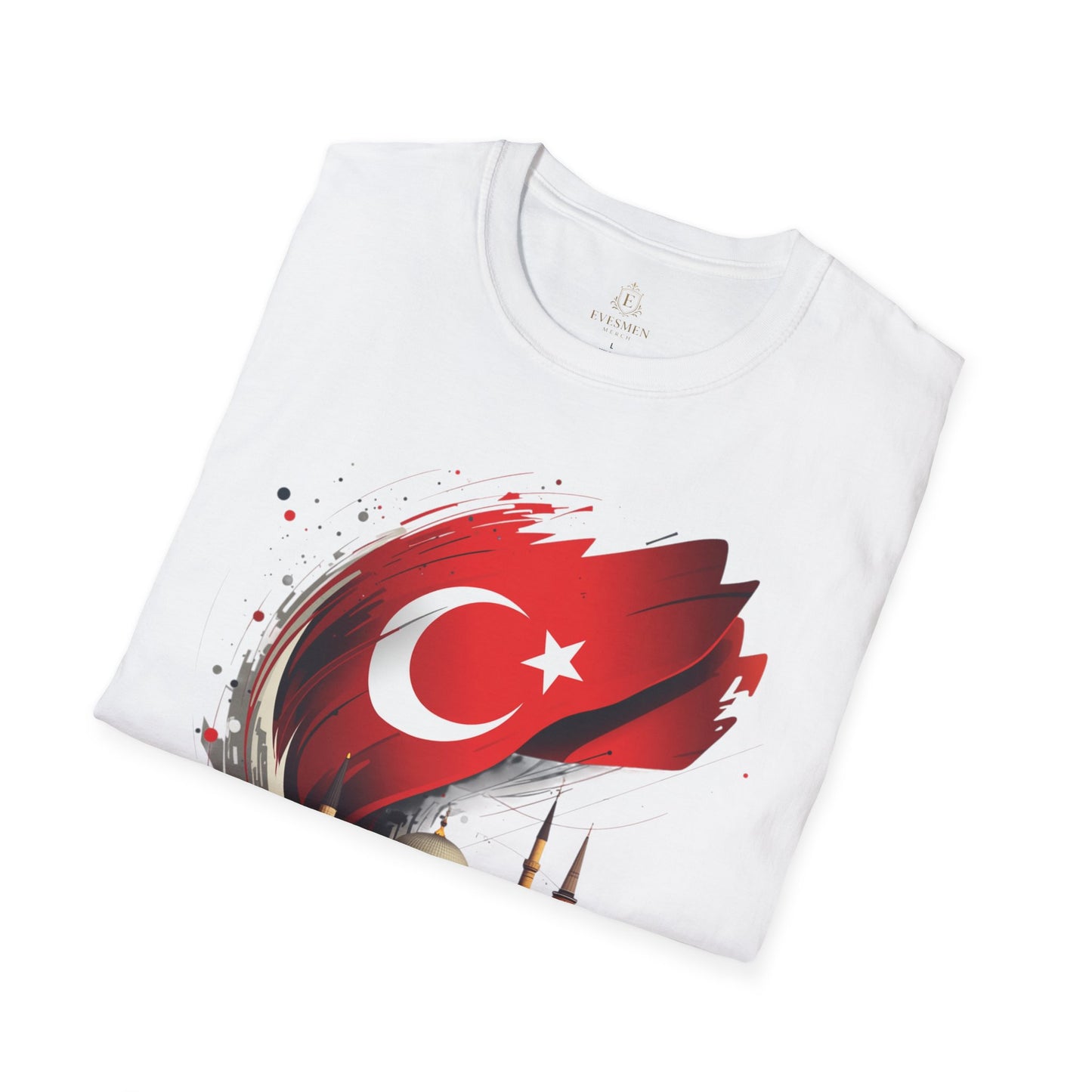 Turkey Soccer T-Shirt — Turkish Flag, Mosque & Football Design Tee