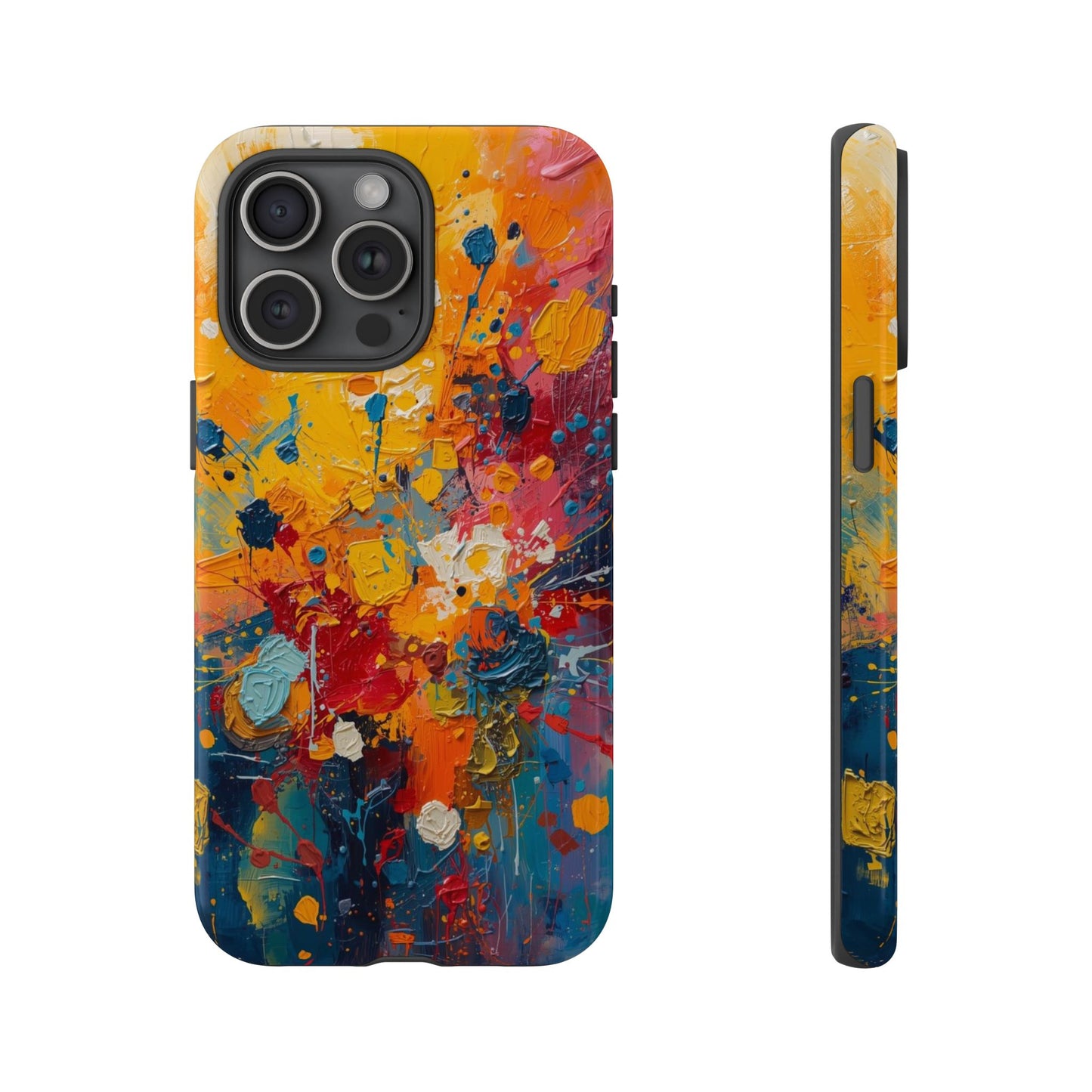 Abstract Color Splash Phone Case — Vibrant Paint Splatter Protective Cover