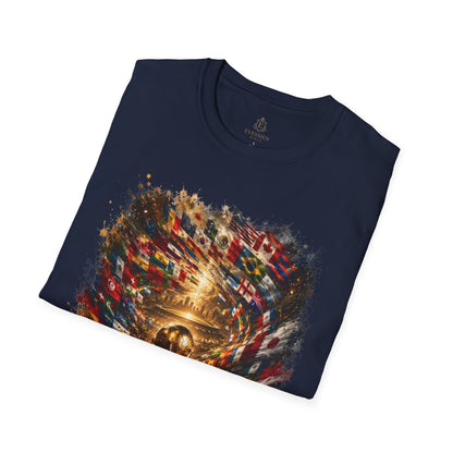 World Cup 2026 Global Flags Graphic T-Shirt Stadium Tournament Soccer Tee