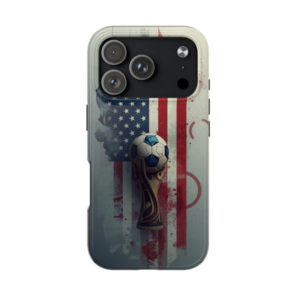 American Flag Soccer Ball Phone Protective Case Cover
