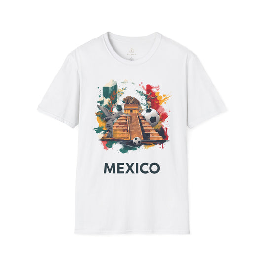 Mexico Soccer Pyramid T-Shirt — Vibrant Chichen Itza Football Tee