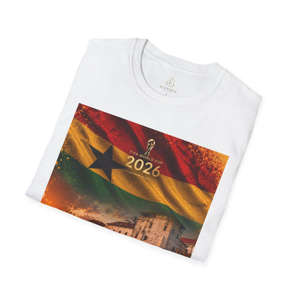 Ghana Football Flag Cape Coast Castle T‑Shirt Black Stars Soccer Heritage Tee