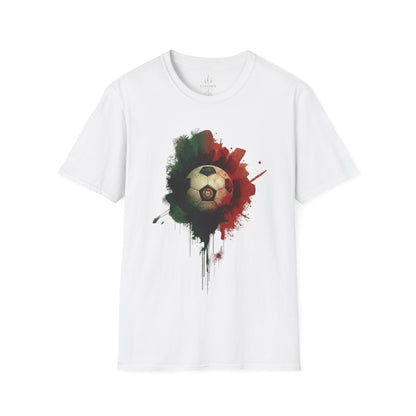 Portugal Football Flag Paint Splash T-Shirt Seleção Soccer Graphic Tee