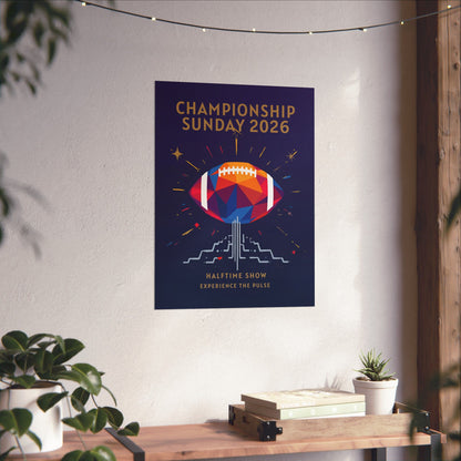 Championship Sunday 2026 Wall Poster Halftime Show Football Art Print