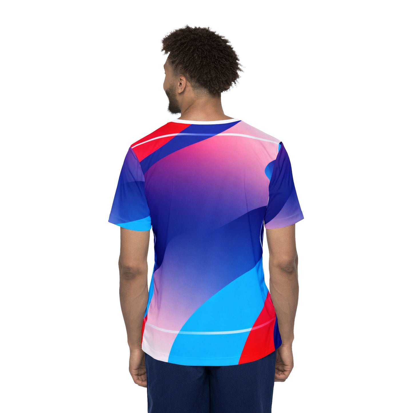 Men's Soccer Jersey Shirt Pitch Design Tee (All-Over Print)
