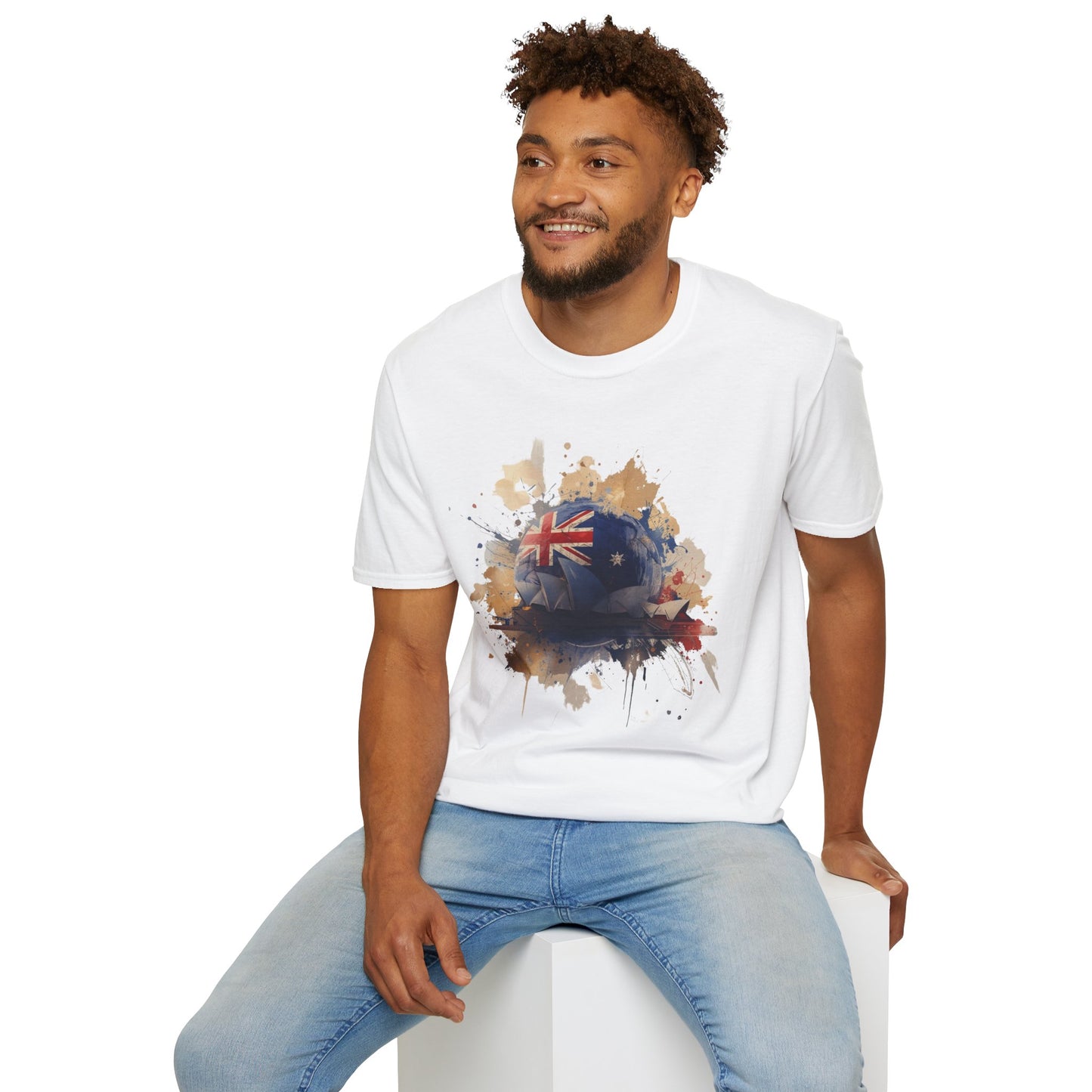 Australian Flag Soccer T-Shirt — Vintage Grunge Aussie Pride Tee