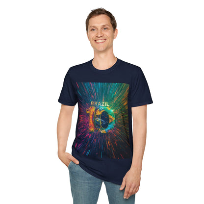 Brazil 10 Soccer Match Day T‑Shirt — Colorful Galaxy Design Tee