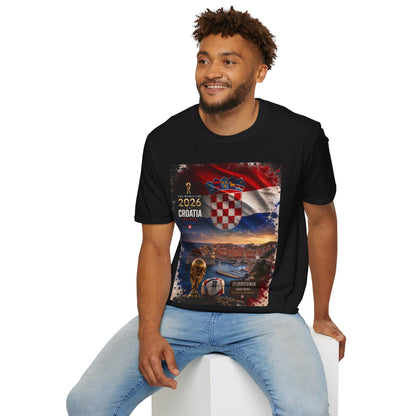 Croatia Football Flag Dubrovnik T‑Shirt Vatreni Soccer Pearl of the Adriatic Tee