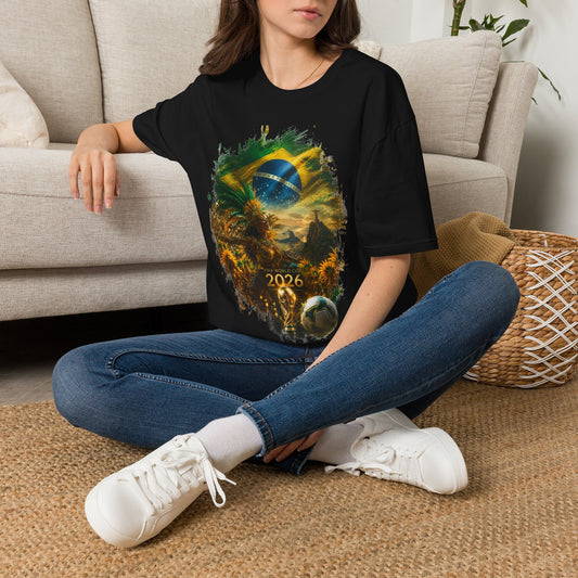 Brazil Football Carnival Flag T-Shirt Seleção Soccer Streetwear Tee