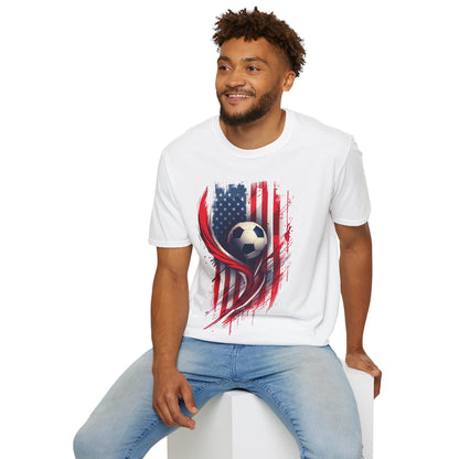 American Soccer Tee — USA Flag Soccer Ball Graphic T-Shirt