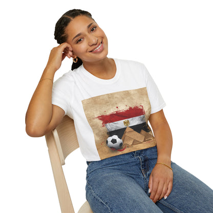 Egypt Flag Pyramids Soccer T-Shirt Match Day Tee