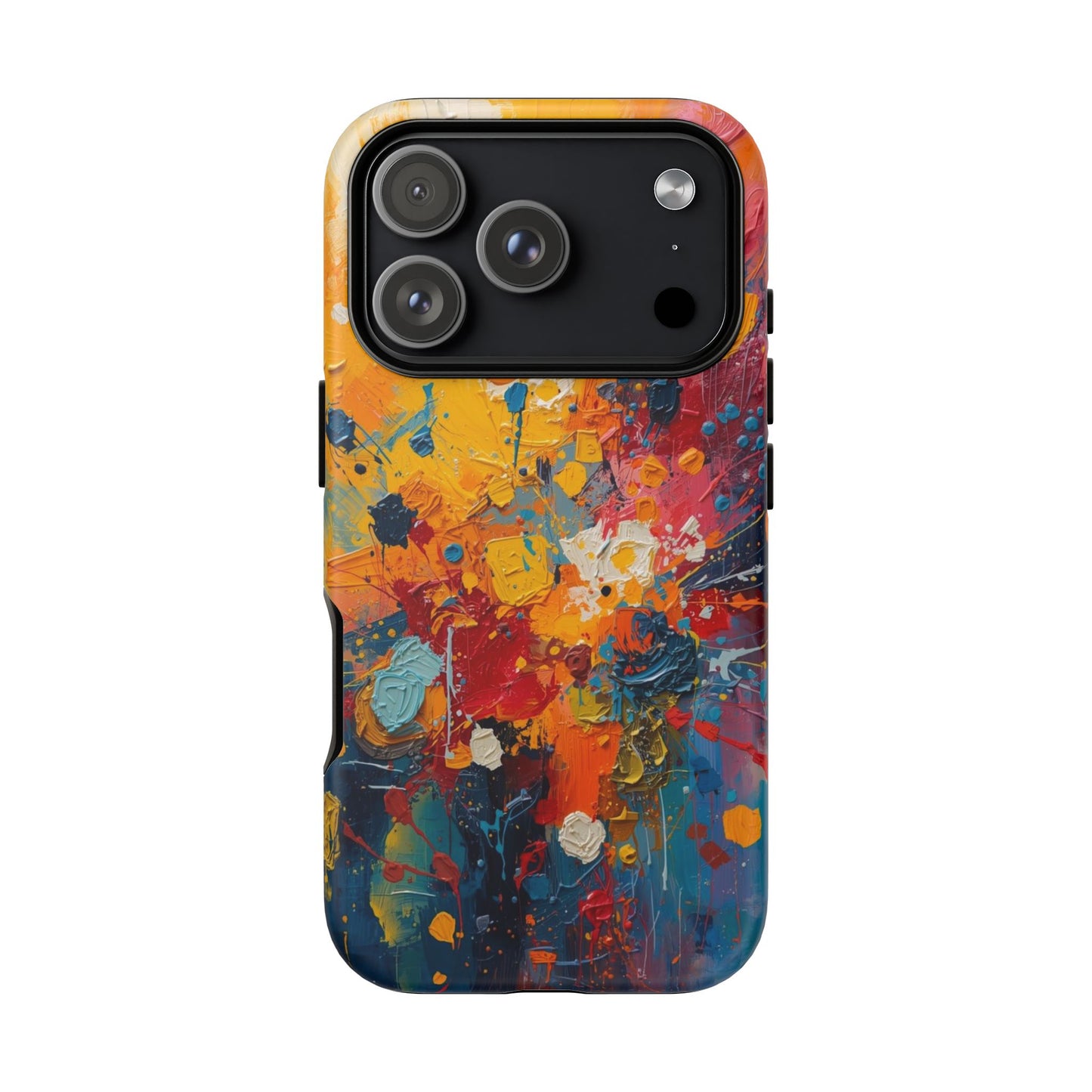 Abstract Color Splash Phone Case — Vibrant Paint Splatter Protective Cover