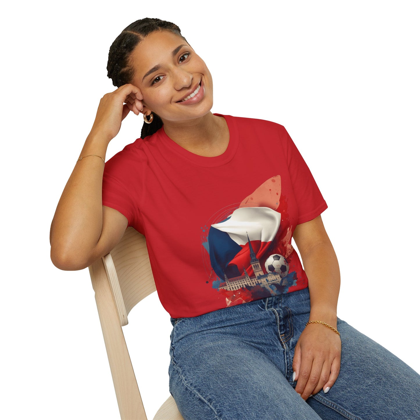 Czech Republic Flag Soccer T-Shirt – Football Fan Tee