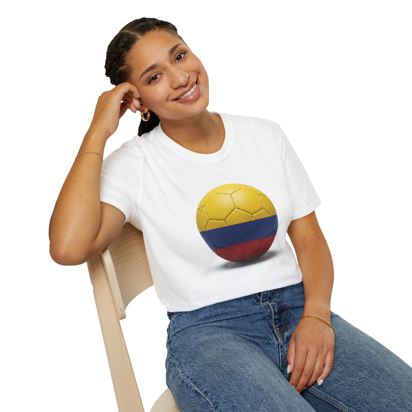 Colombia Football Flag Minimalist T-Shirt Los Cafeteros Soccer Fan Tee