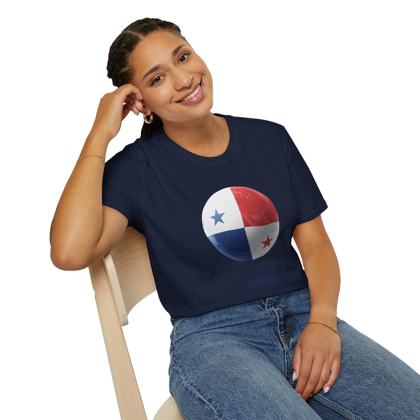 Panama Football Flag Minimalist Graphic T-Shirt Los Canaleros Soccer Design Tee