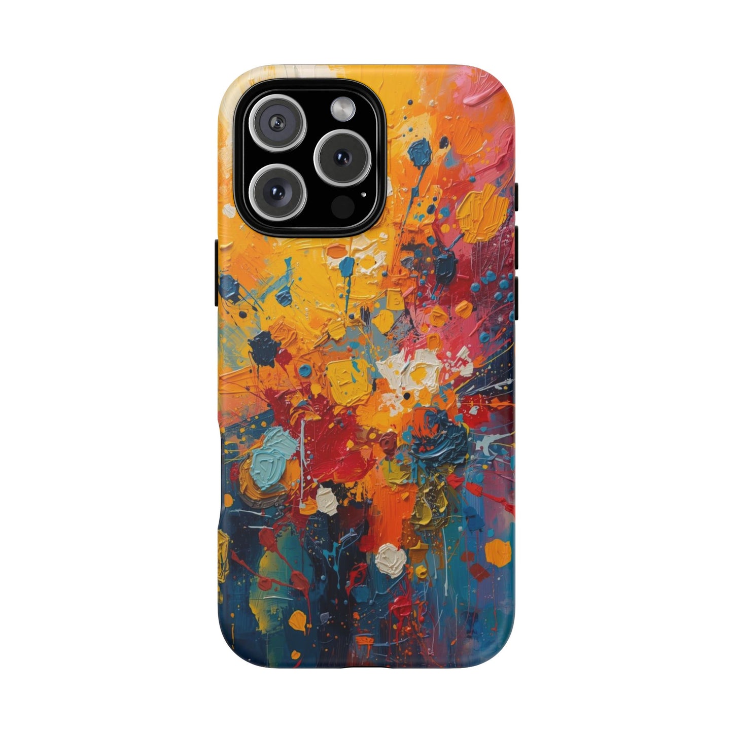 Abstract Color Splash Phone Case — Vibrant Paint Splatter Protective Cover