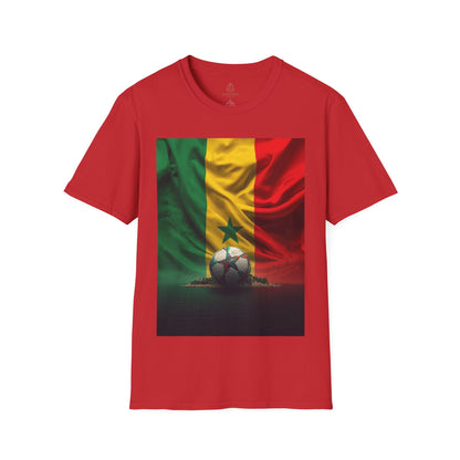Senegal Flag Soccer T-Shirt – Football Fan Jersey with Green Yellow Red Design