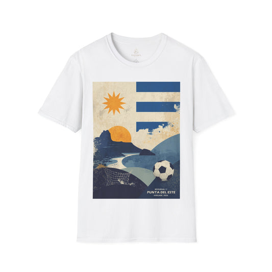 Punta del Este Vintage Uruguay Soccer Poster T-Shirt Fan Tee
