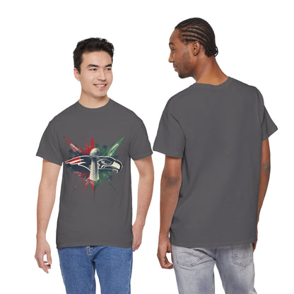 Legendary Championship Matchup Splatter Logo T‑Shirt Football Big Game 2026