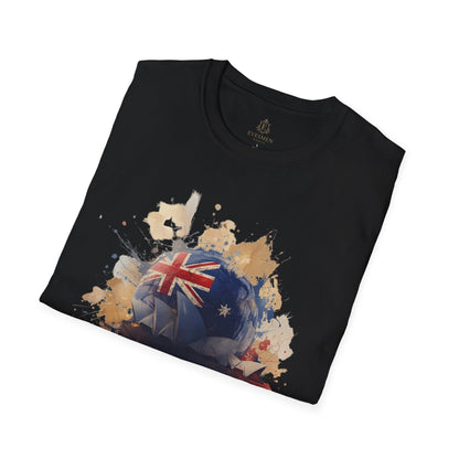Australian Flag Soccer T-Shirt — Vintage Grunge Aussie Pride Tee
