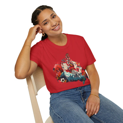 Canada Map Soccer Match Day T-Shirt — Red Maple Graphic Tee