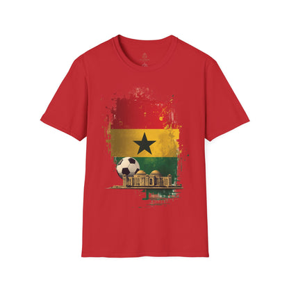 Ghana Flag Soccer T-Shirt — Vintage Football Ghana Pride Tee