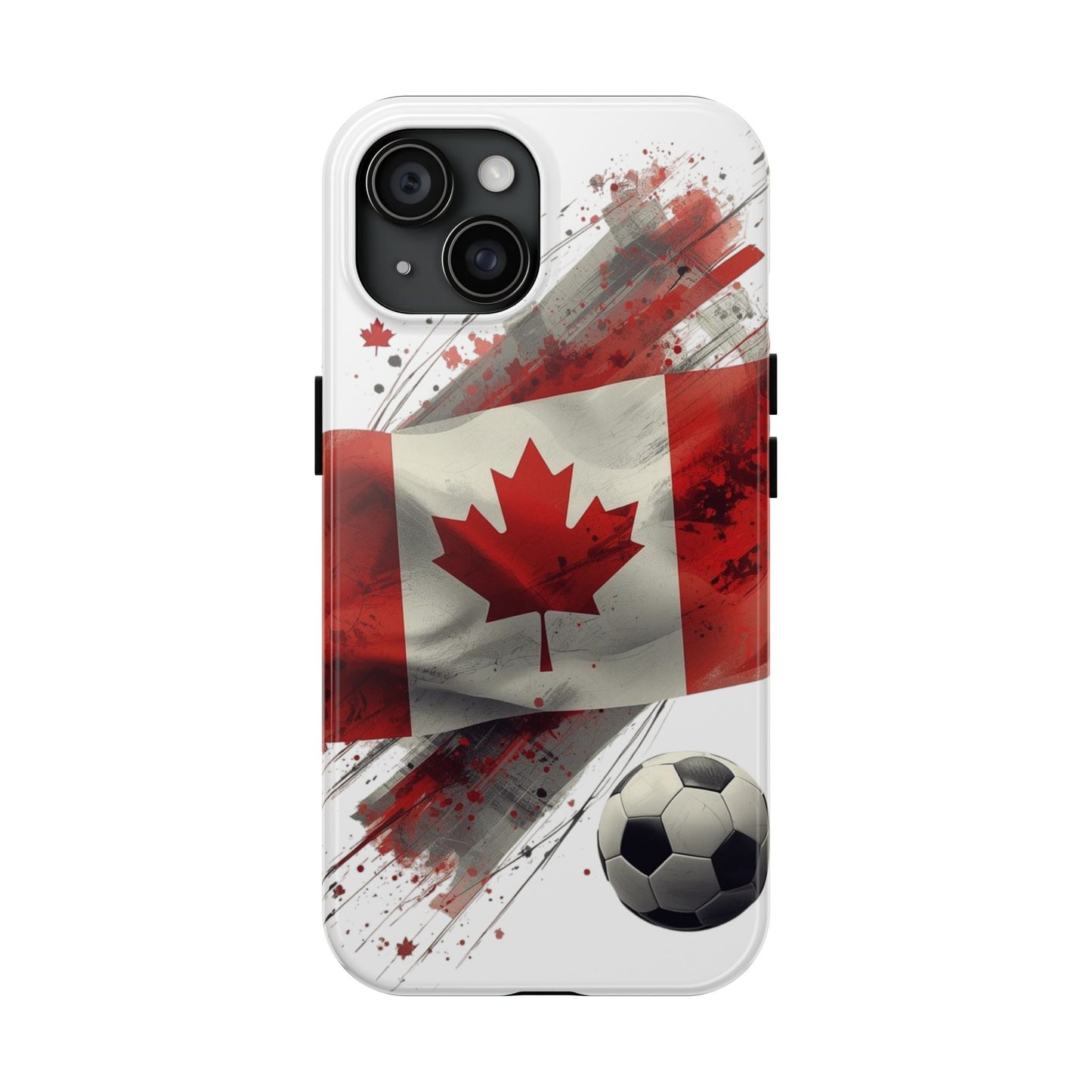Canadian Flag with Soccer Ball Phone Protective Case Cover