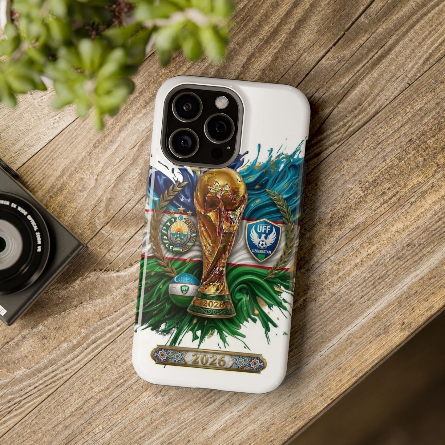 Uzbekistan 2026 Soccer Impact-Resistant Protective Phone Case