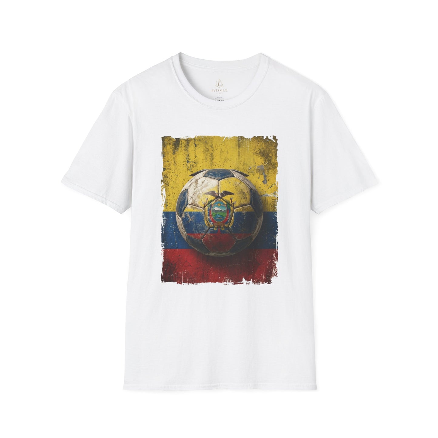 Ecuador Football Coat of Arms Grunge T-Shirt Vintage La Tri Soccer Tee