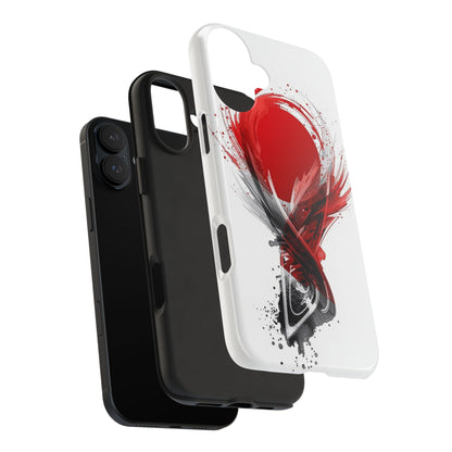 Abstract Red Sun Japanese Design Phone Protective Case