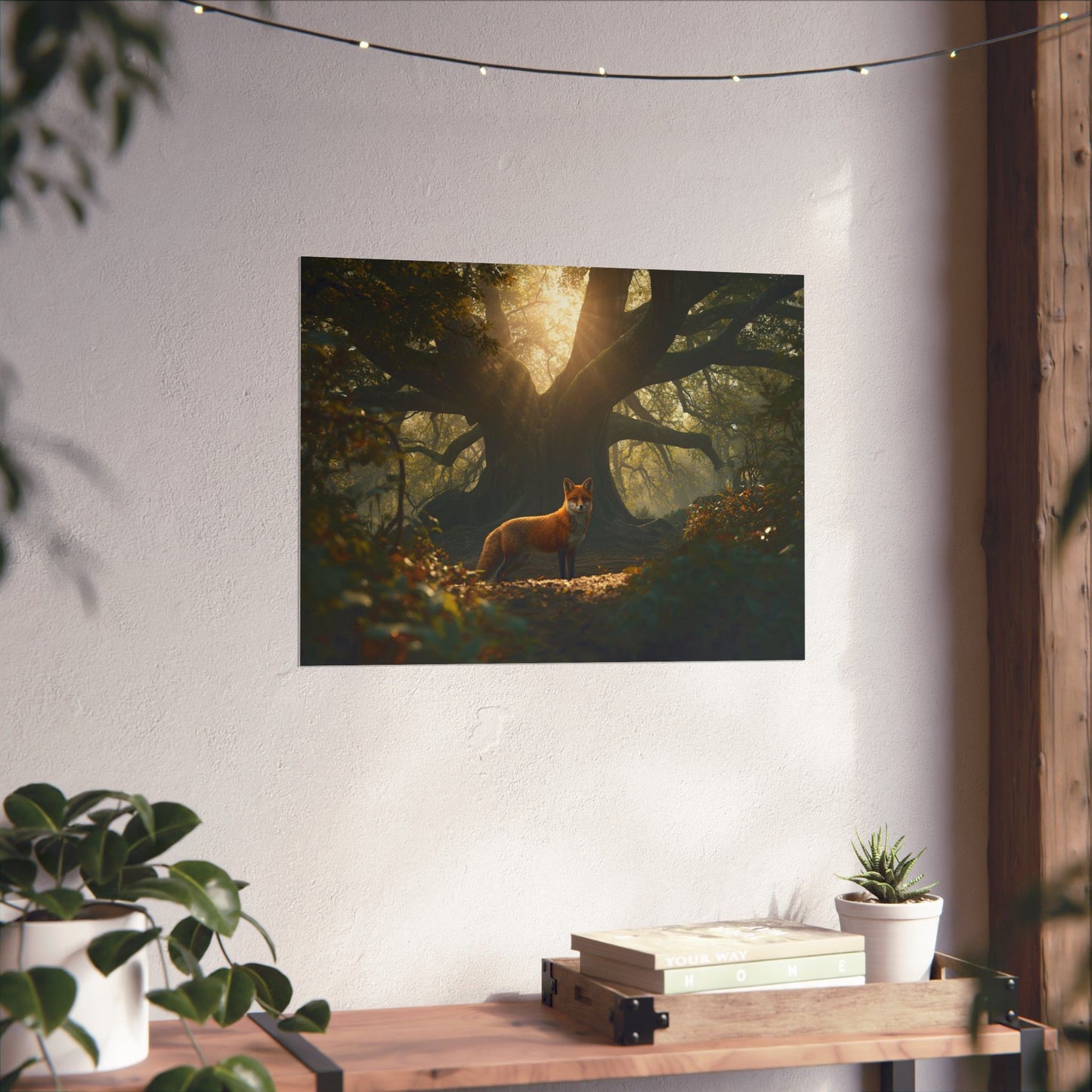 Woodland Fox Poster – Matte Horizontal Nature Wall Decor
