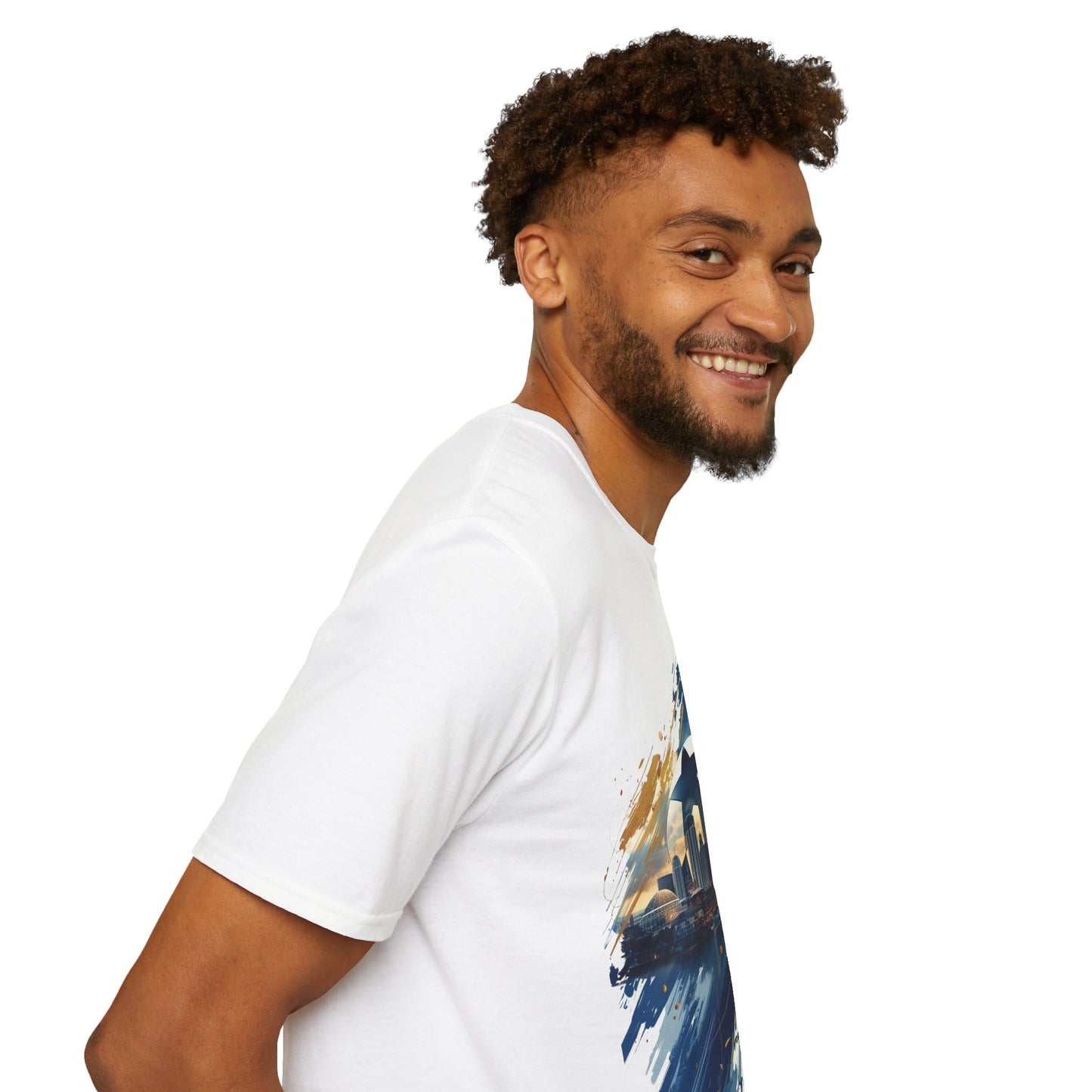 Uruguay Skyline Football T-Shirt — Abstract Football Design Tee