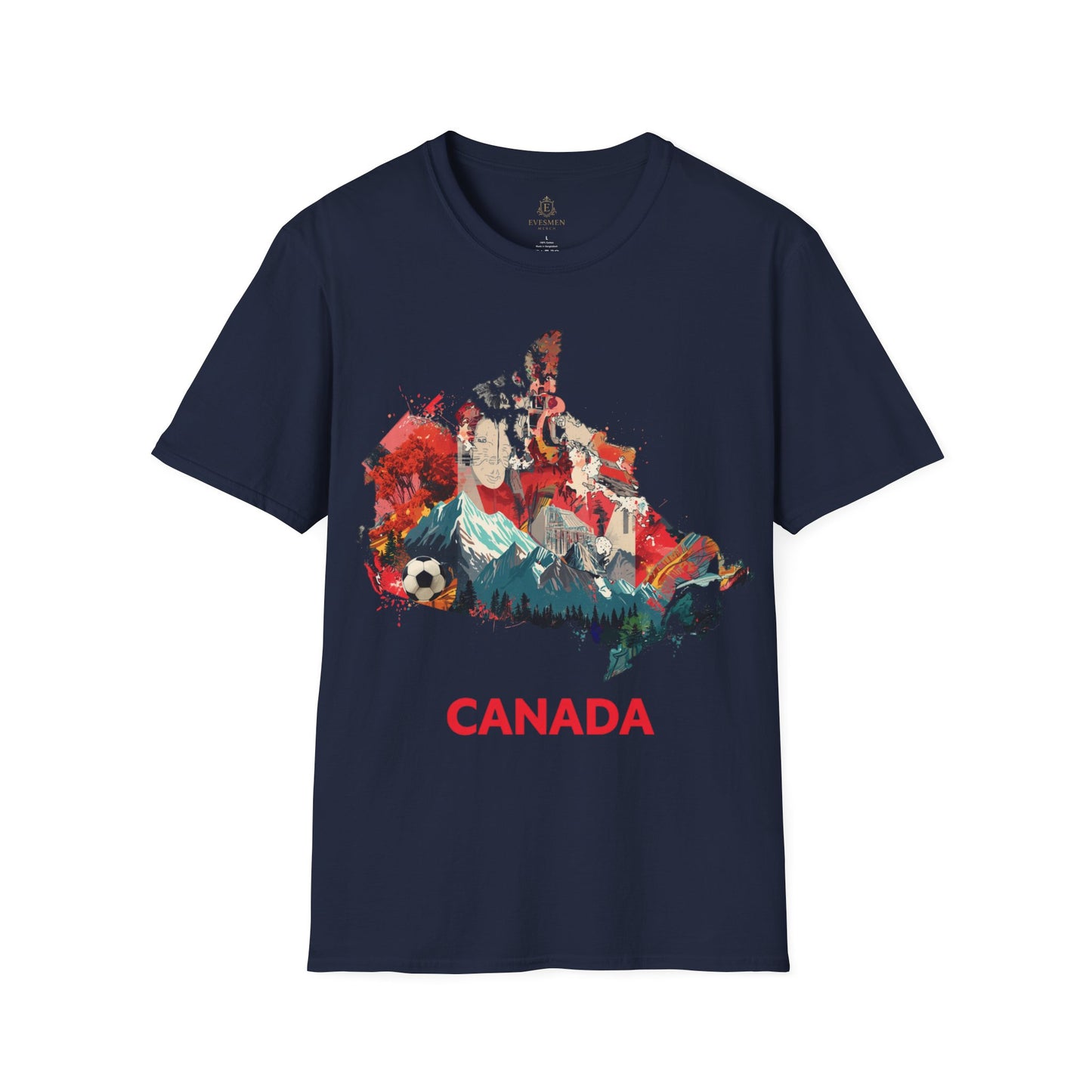Canada Map Soccer Match Day T-Shirt — Red Maple Graphic Tee