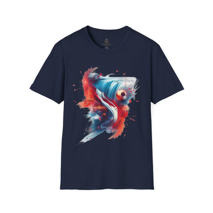 Canadian Football Fan T-Shirt Abstract Flag & Niagara Falls Design Tee